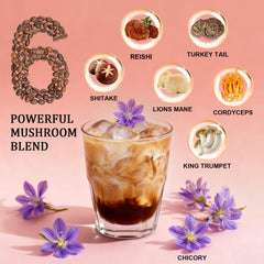 Assorted mushrooms and chicory roots for the blend