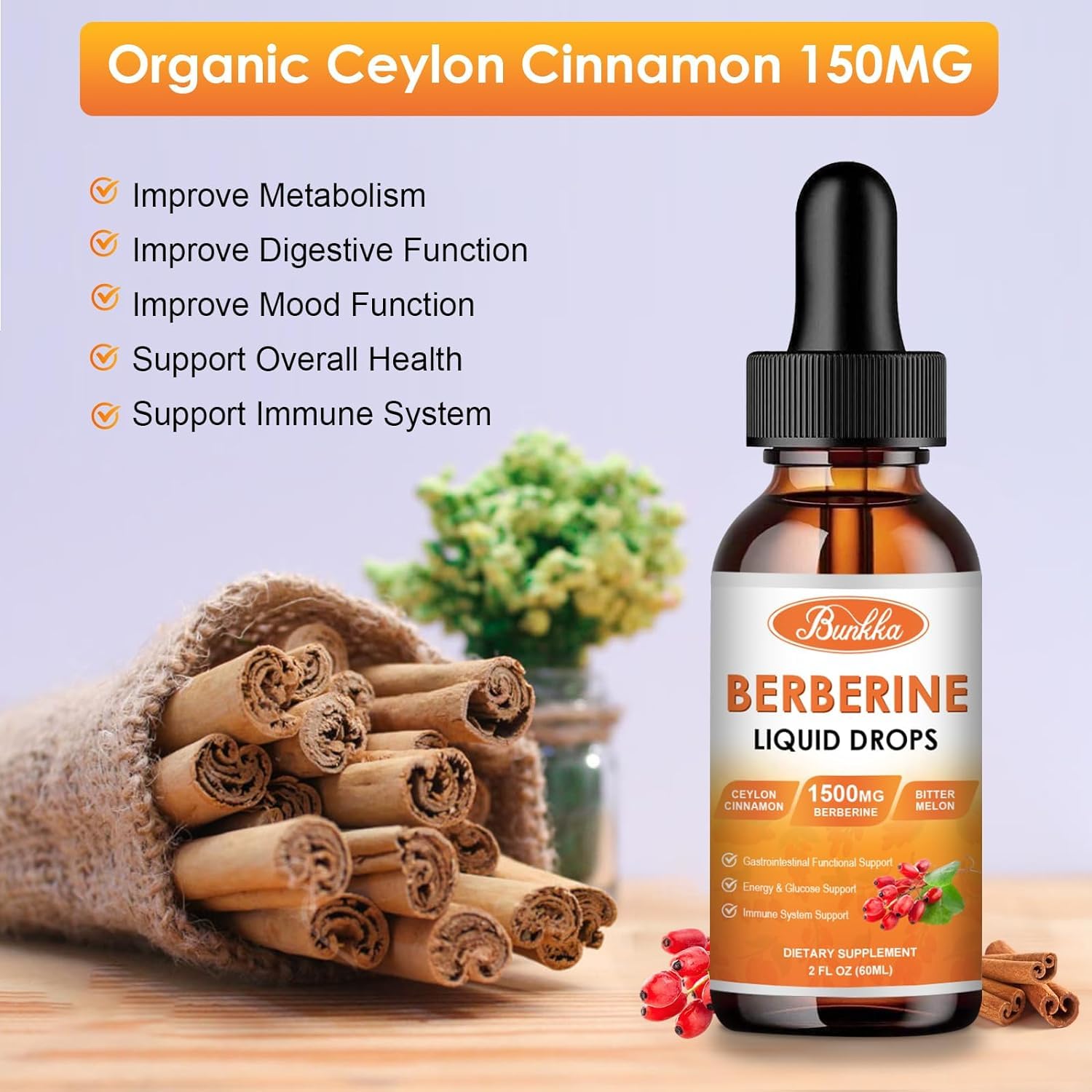 Graphic illustrating the 10-in-1 Berberine blend ingredients
