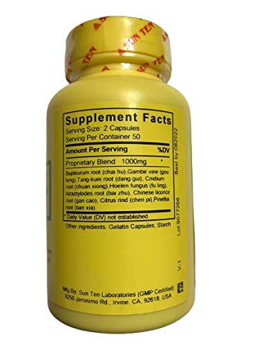 Yi Gan San Jia Chen Pi Ban Xia 165B packaging with bottle label