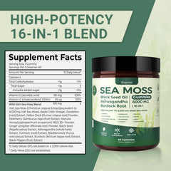 Ingredients and nutritional information for Buporai Sea Moss Gummies