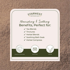USDA Organic and Kosher certified burdock root powder label