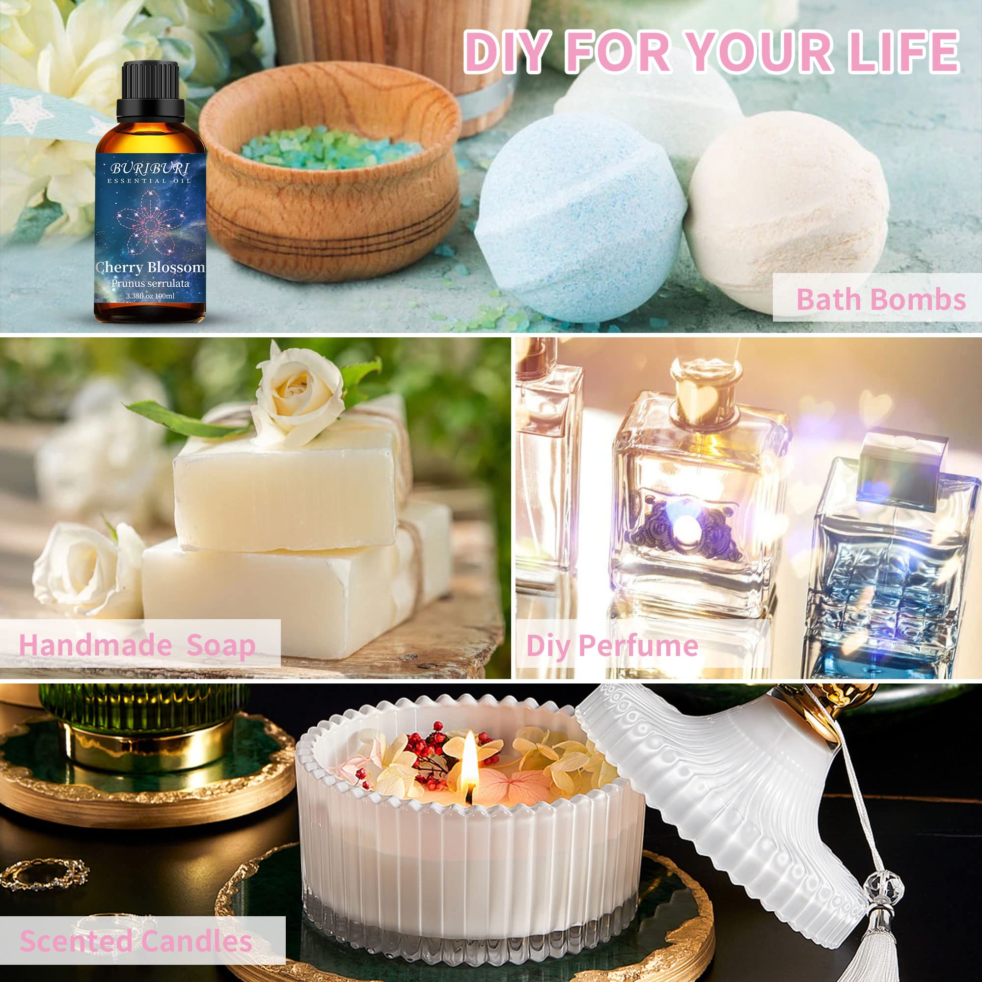 BURIBURI Cherry Blossom Essential Oil for skin care (diluted use)