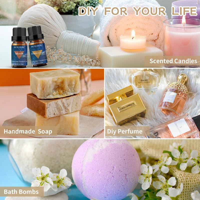 Aromatherapy diffuser setup with essential oils