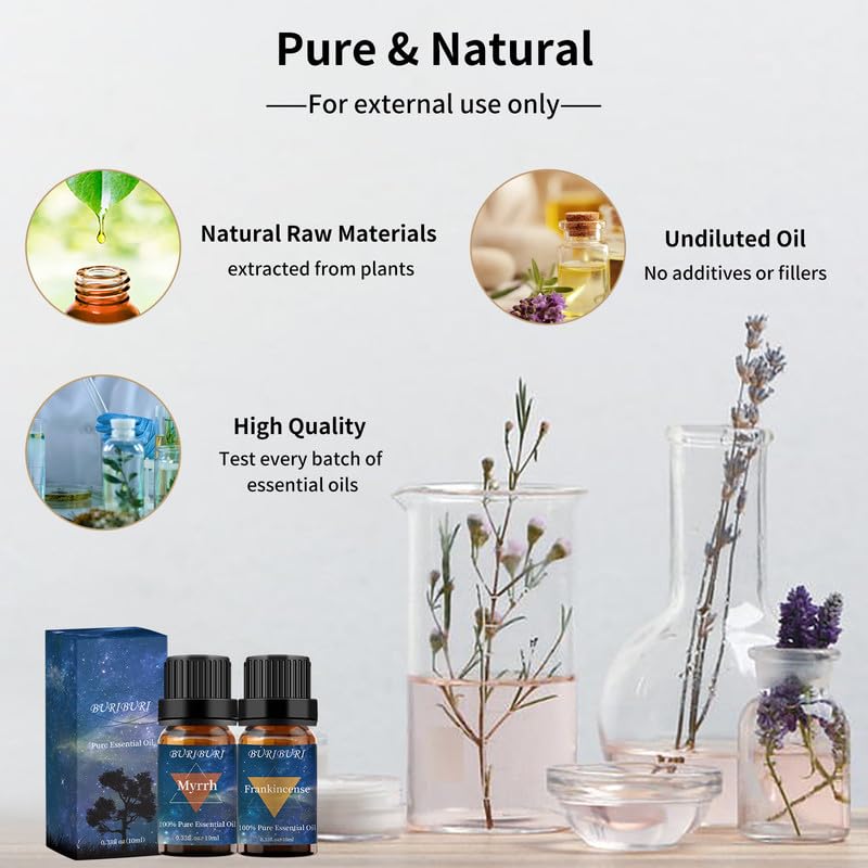 Gift set laid flat with two 10ml essential oil bottles