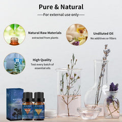 Gift set laid flat with two 10ml essential oil bottles
