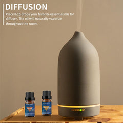 Gift set packaging with amber bottles close-up