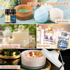 Premium essential oils for soaps, baths, and massage