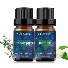 BURIBURI Jasmine & Eucalyptus 10ml bottle – front view