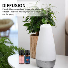 Diffuser with rose and peony essential oils