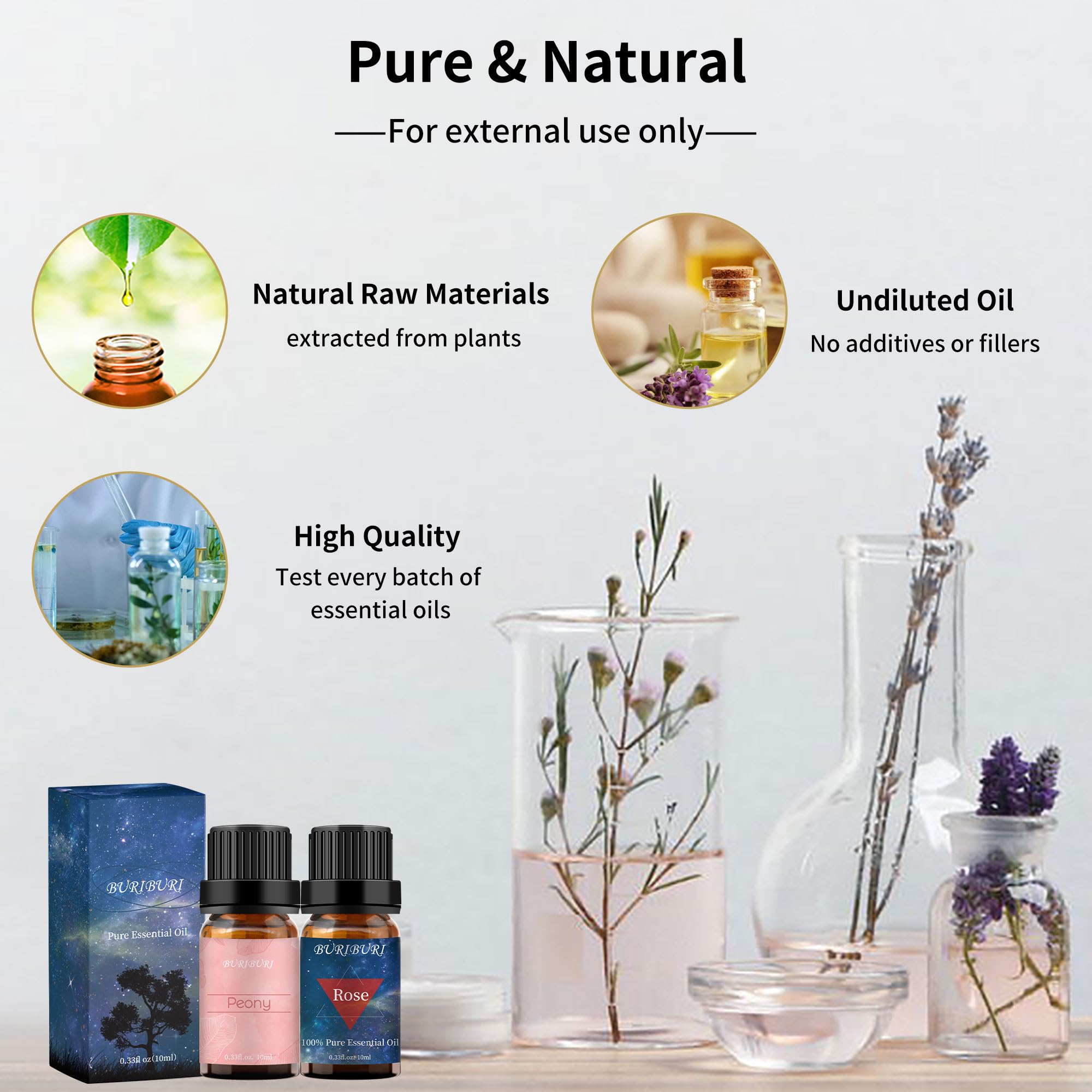 Soap and candle making with rose and peony oils