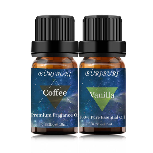 BURIBURI Vanilla and Coffee Essential Oil Set packaging