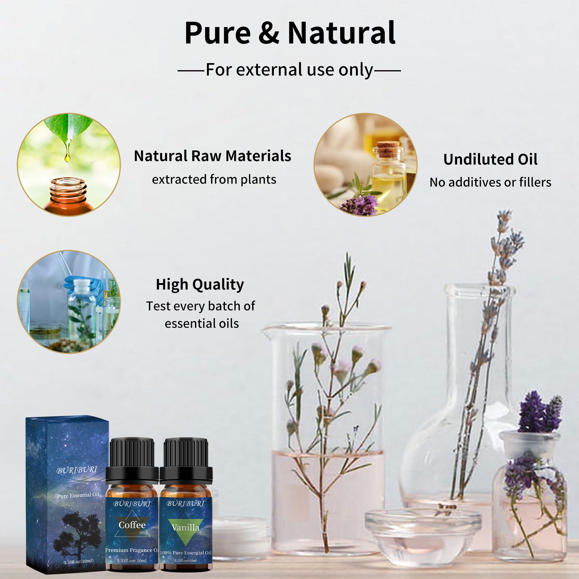 Diffuse and candle usage with BURIBURI oils