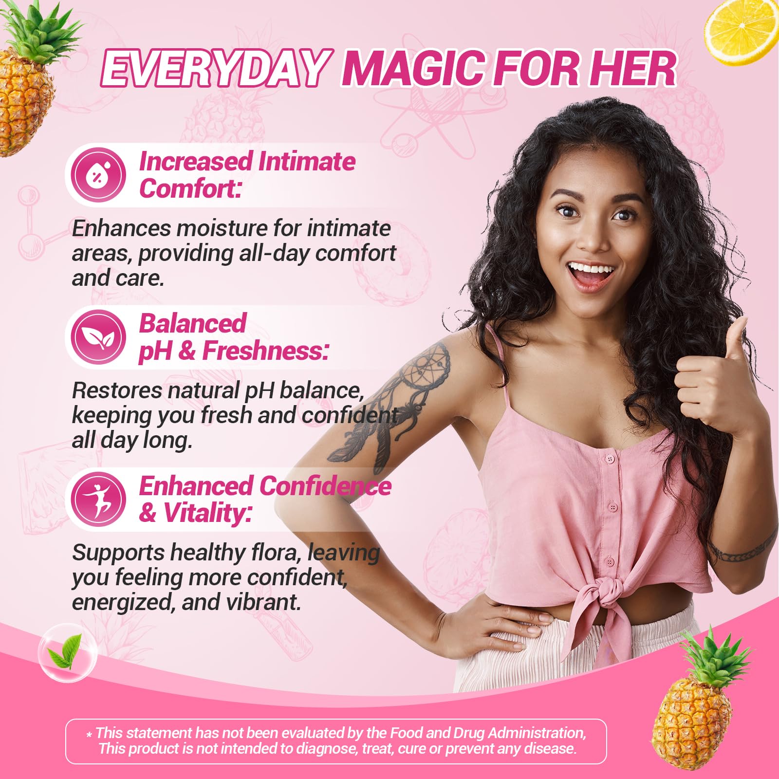Graphic showing probiotic and botanical blend