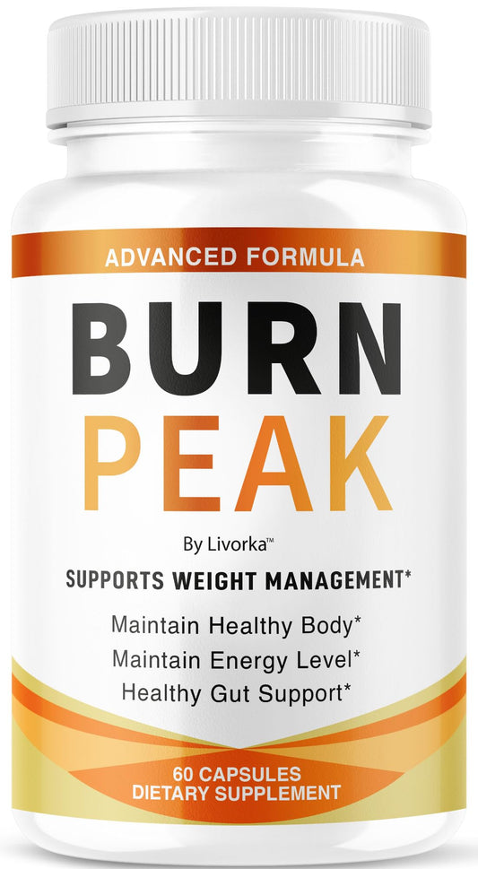 Burn Peak Capsules bottle on a white background