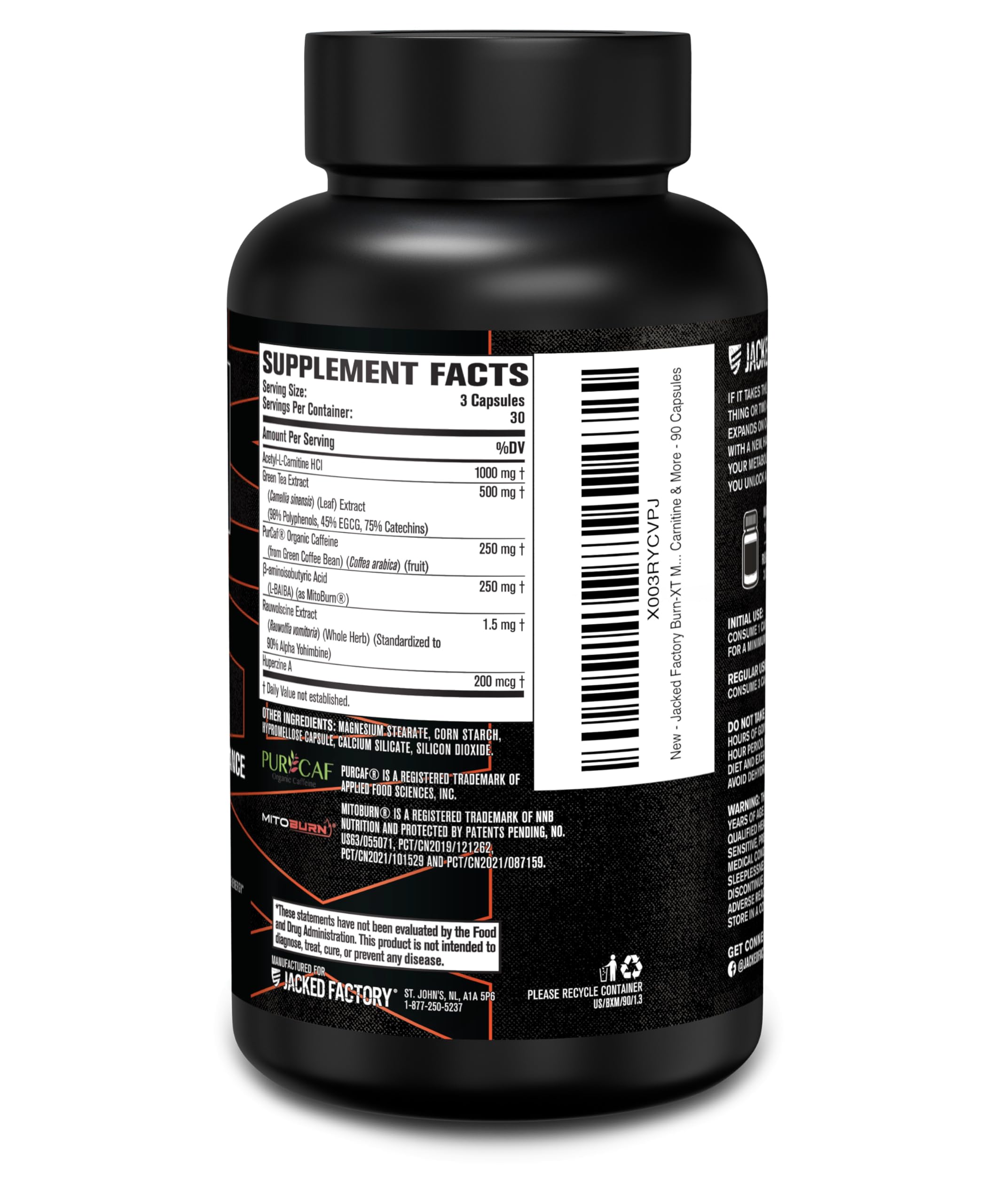 Jacked Factory Burn-XT Max packaging