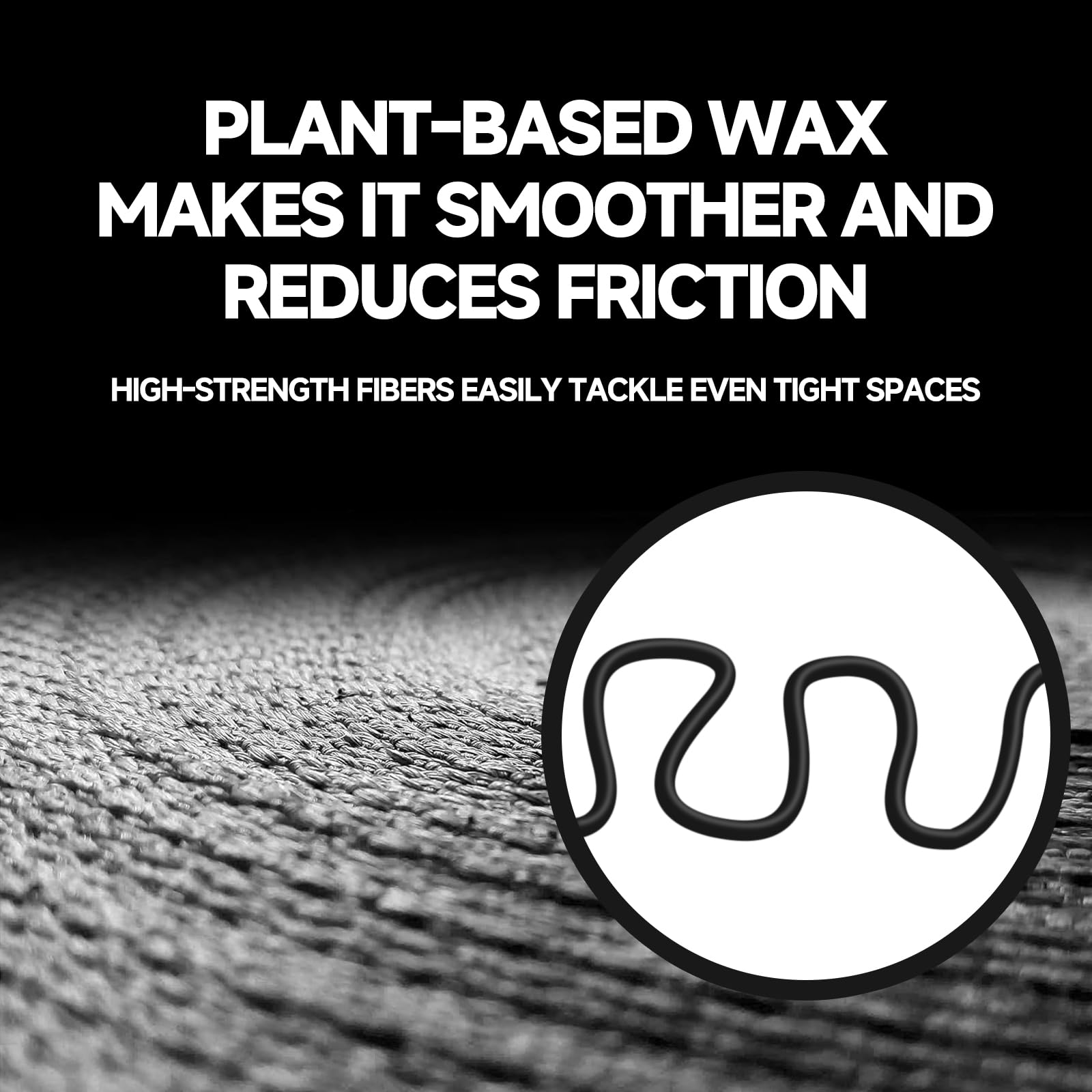 Waxed BPA-free floss thread for smooth glide