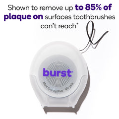 Floss expanding on contact with saliva