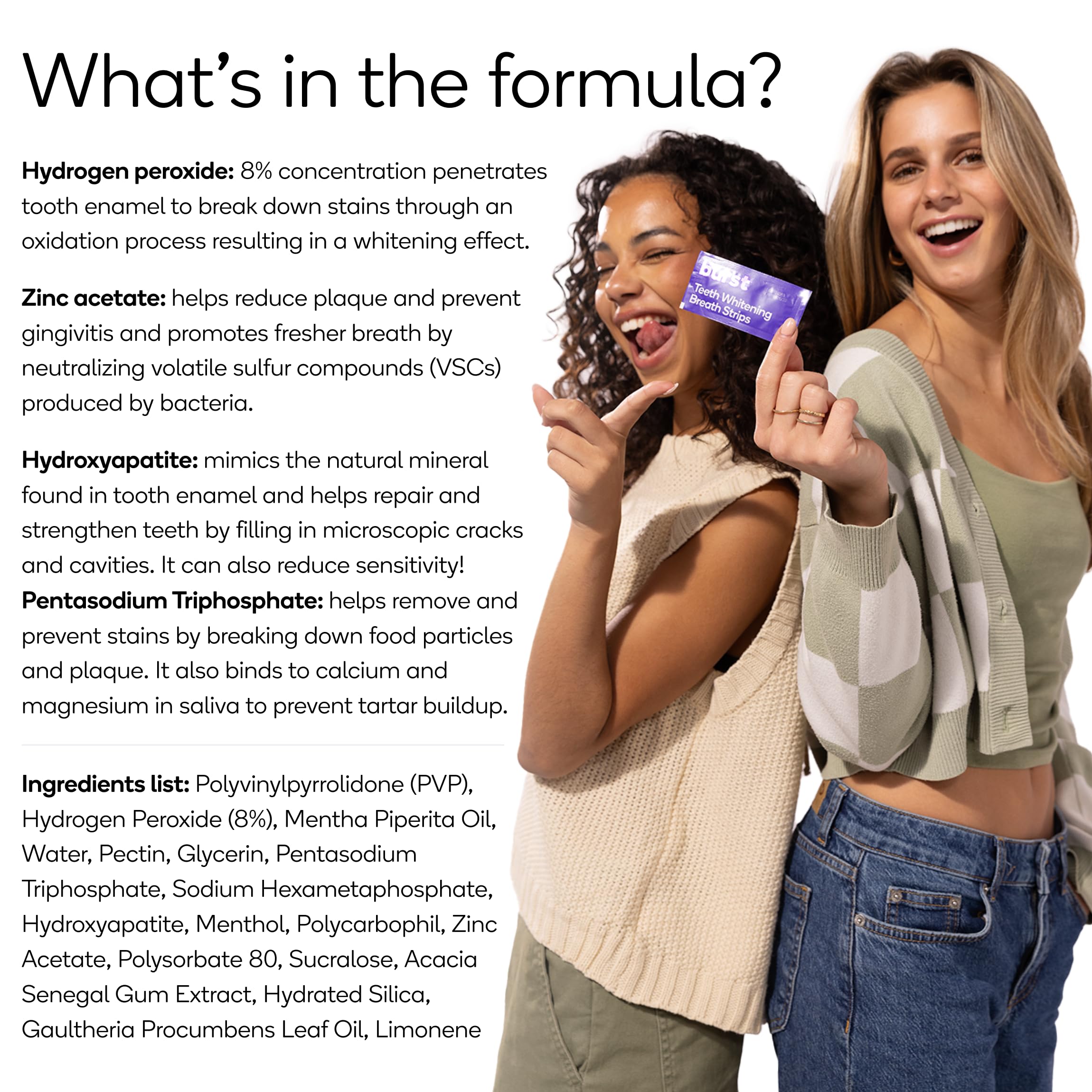 Graphic showing whitening up to four shades in one use