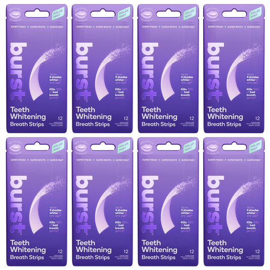 Burst Teeth Whitening Breath Strips Polar Mint 8-Pack packaging
