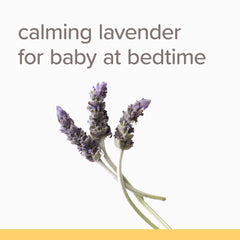 Lavender and vanilla scent on Burt's Bees Baby Wash label
