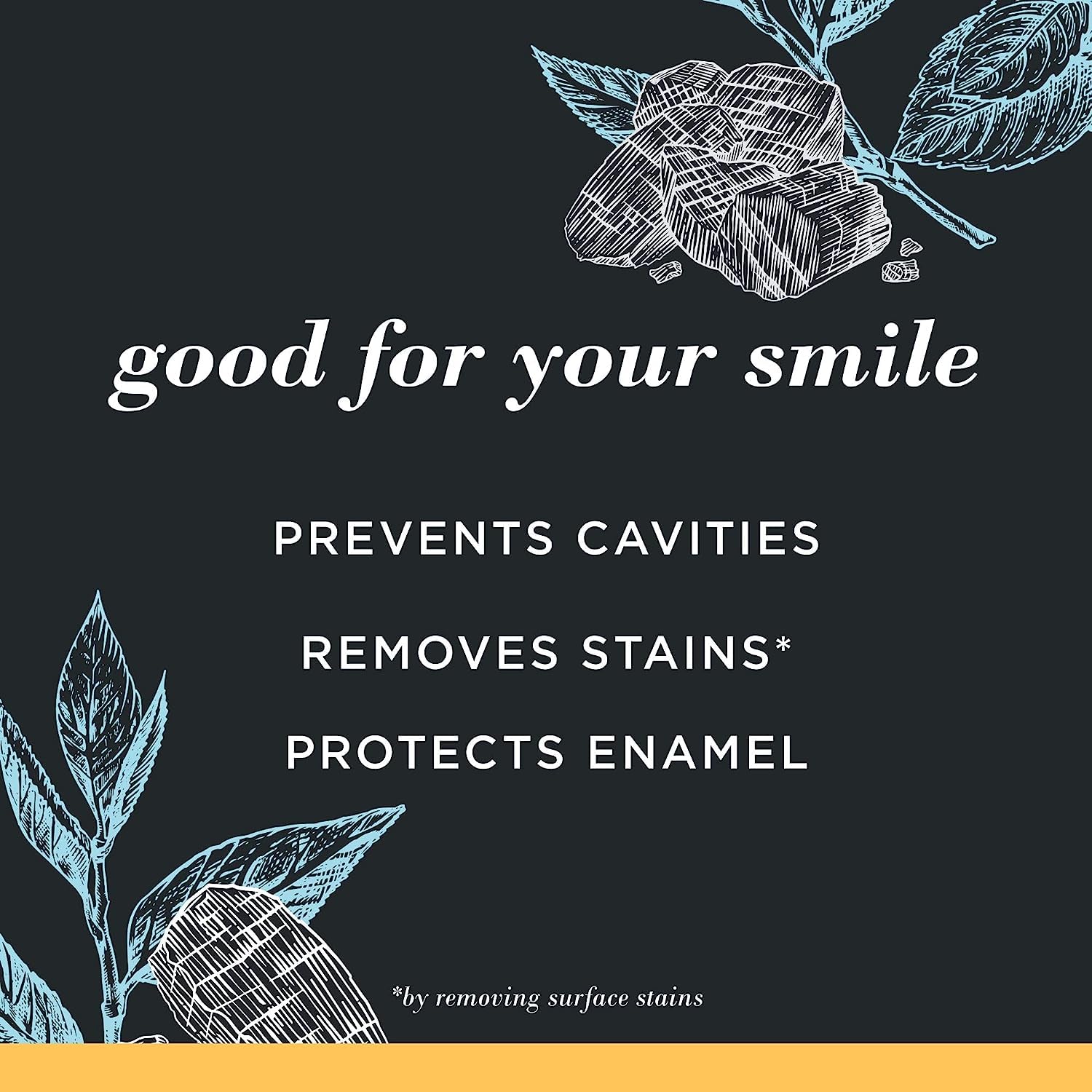 Back view of Burt's Bees charcoal fluoride toothpaste 3-pack