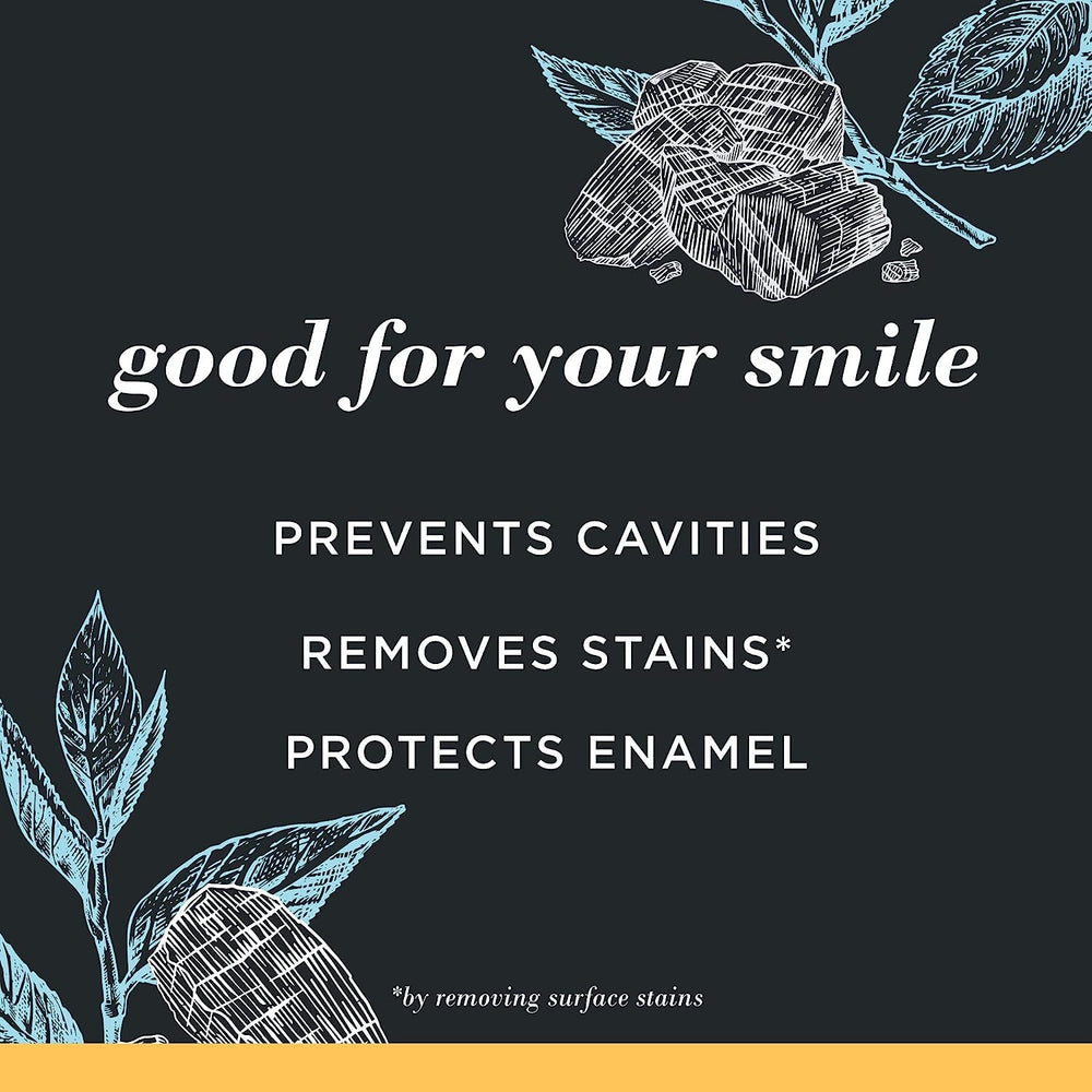 Back view of Burt's Bees charcoal fluoride toothpaste 3-pack
