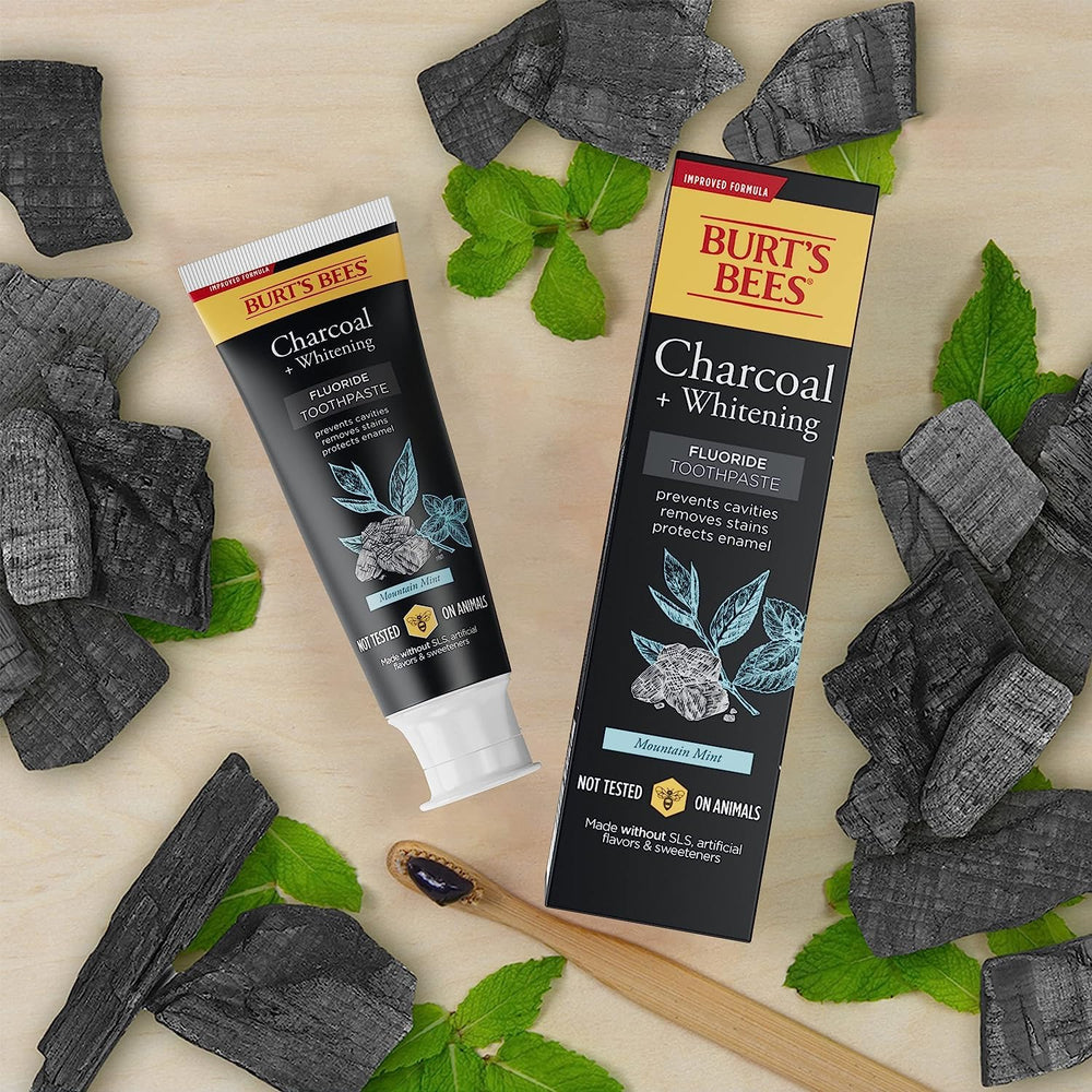 Ingredients illustration for Burt's Bees charcoal toothpaste