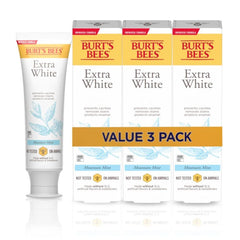 Burt's Bees Extra White Toothpaste Mountain Mint 4.7 oz - pack of 3 front view