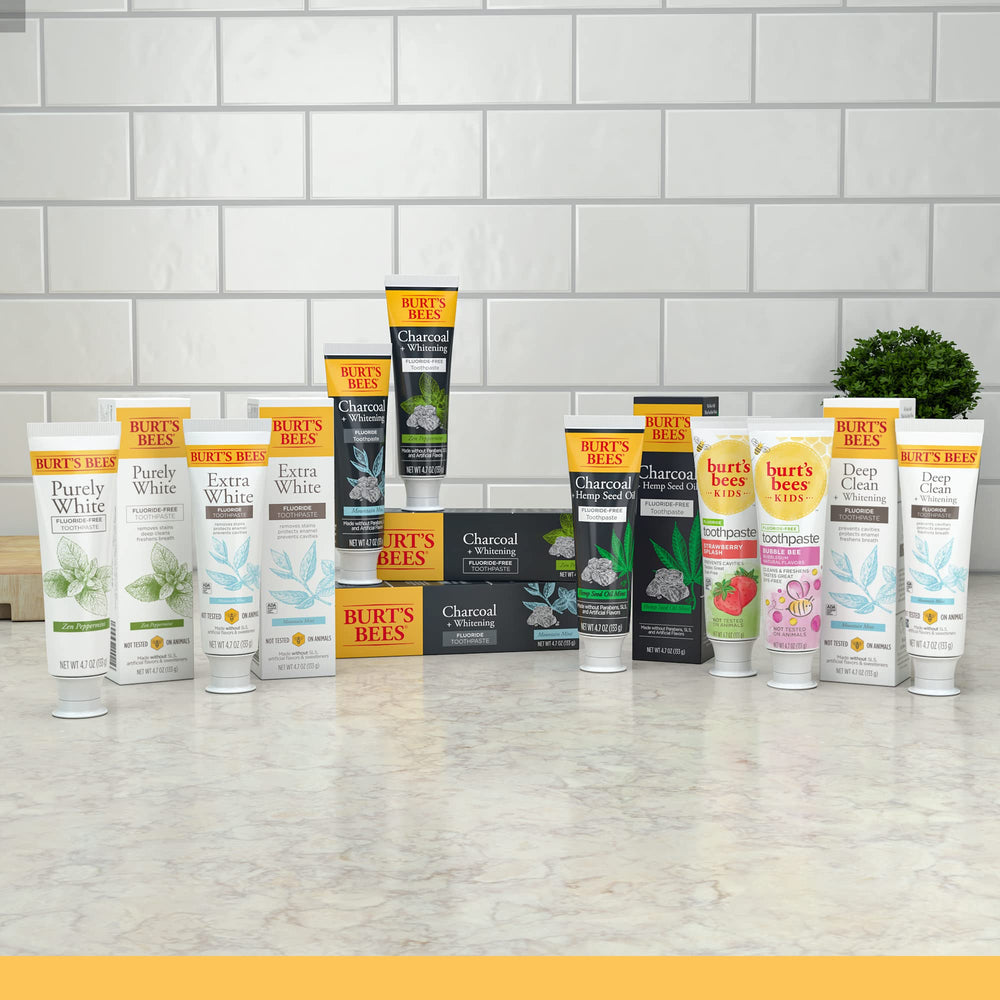 Bubble Bee fluoride-free kids toothpaste packaging