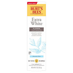 Branding shot of Burt's Bees toothpaste.