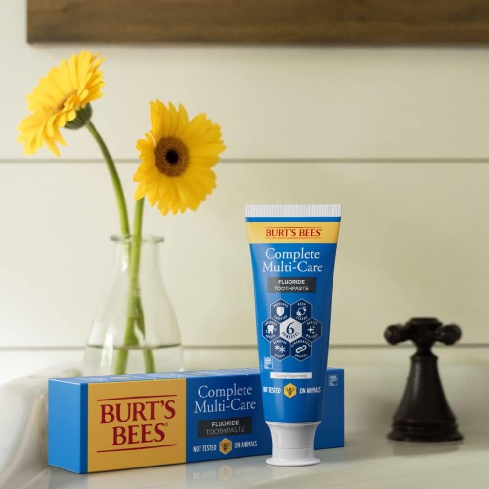 Not tested on animals icon on Burt's Bees toothpaste packaging
