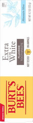 Close-up of Burt's Bees Zen Peppermint toothpaste tube label.
