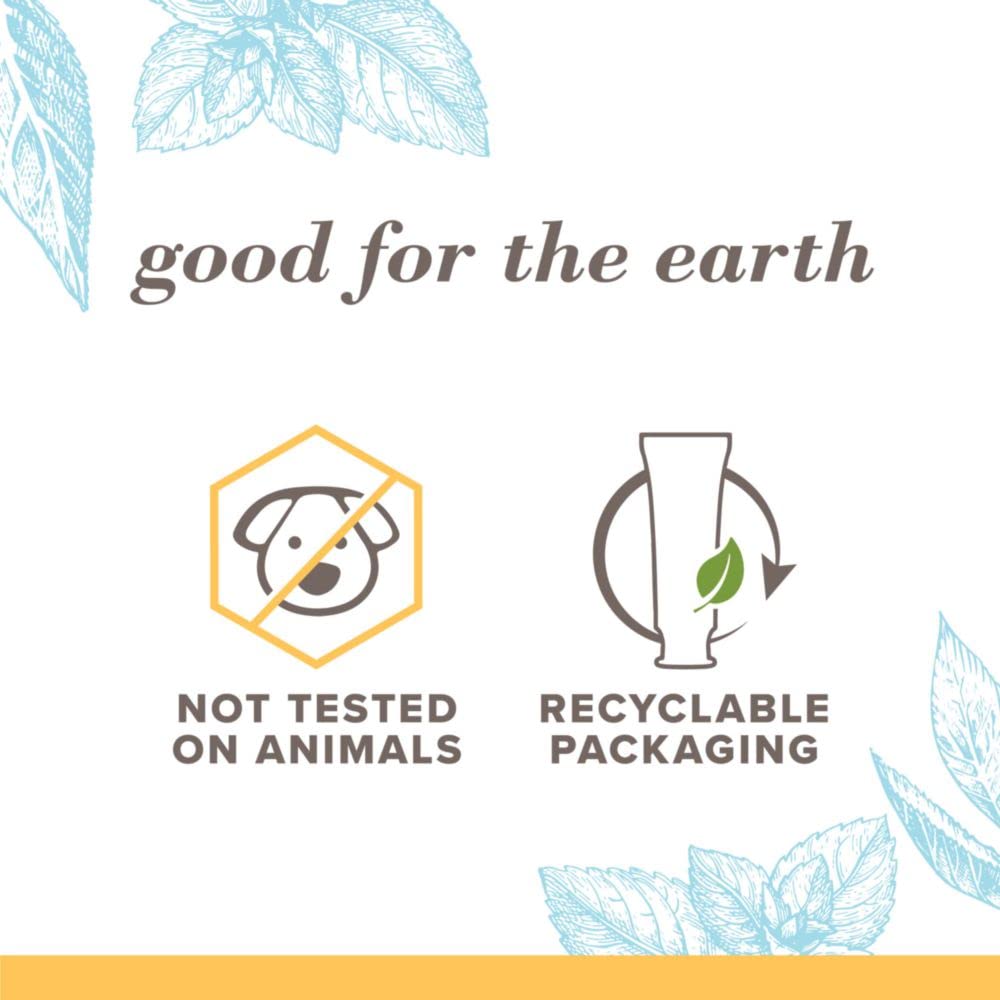 Graphic showing the product is free from SLS, triclosan, parabens.