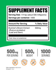 500 g container of Butcher's Broom extract powder