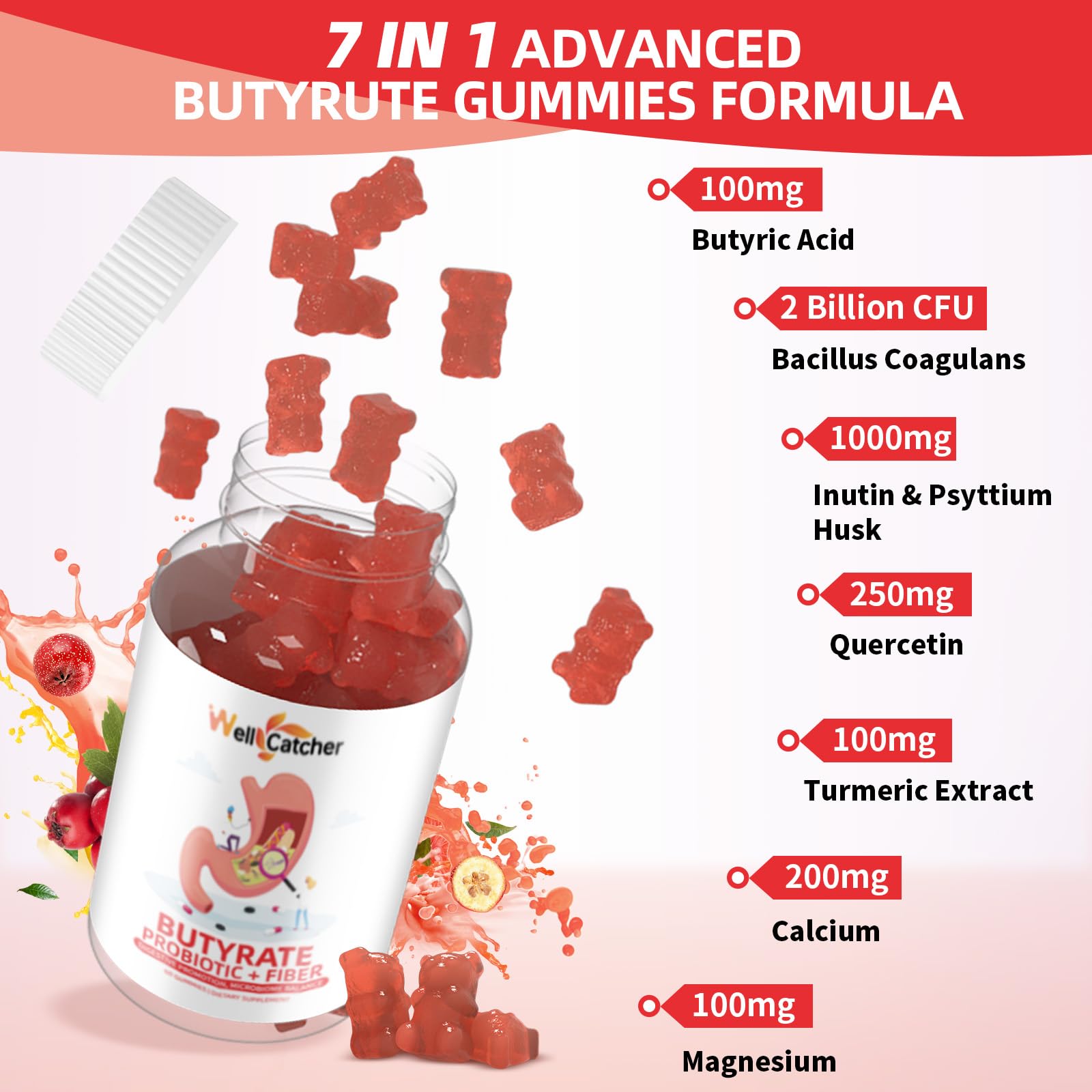 Illustration of prebiotic fibers inulin and psyllium husk