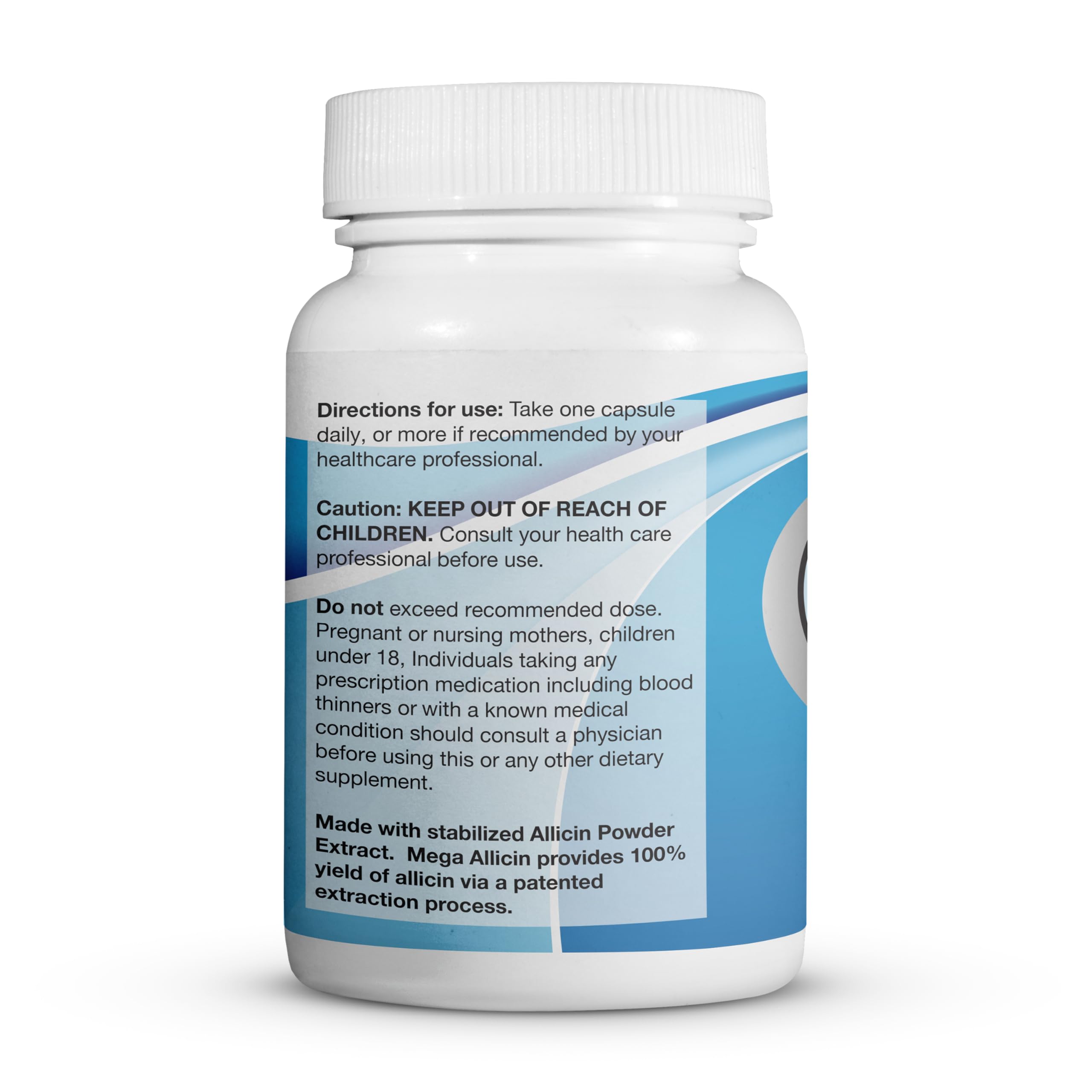 Packaging for BuyNaturally Mega Allicin emphasizes odor-control feature.