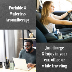 Buyology diffuser with LED colors creates calming ambience during commutes.