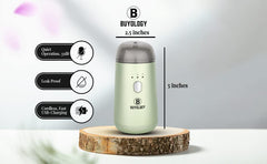 Buyology diffuser in cup holder demonstrates car-friendly placement for continuous scent.