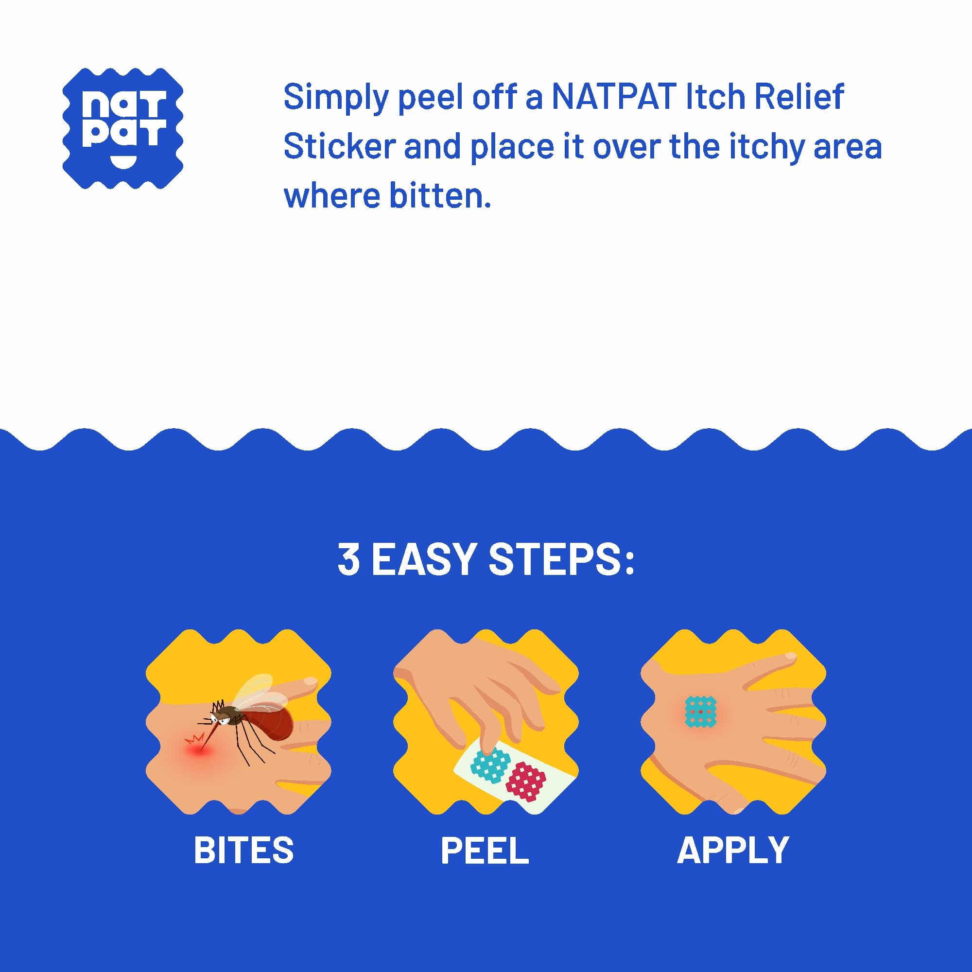 BUZZPATCH NATPAT Magic Patch colorful pattern and easy application for kids