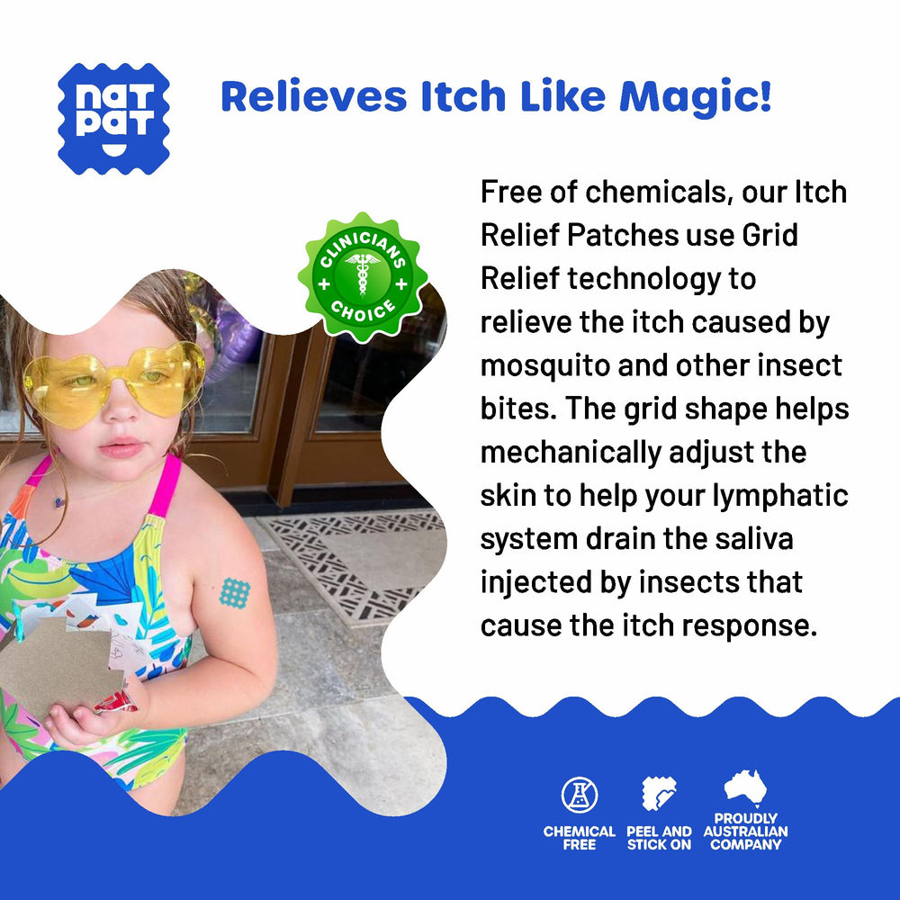 BUZZPATCH NATPAT Magic Patch waterproof design stays on during play and showers