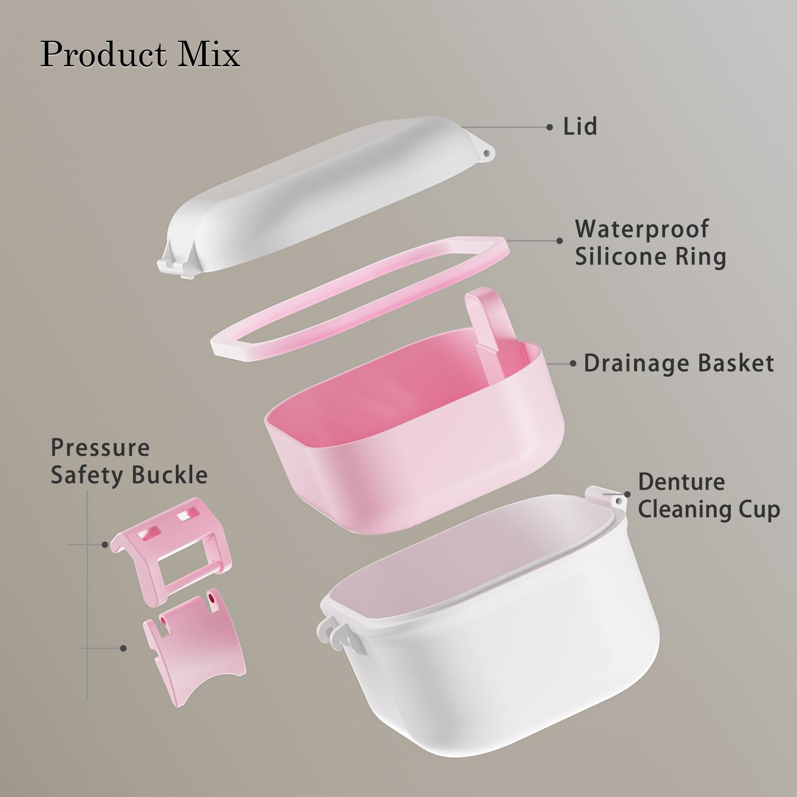 Durable ABS material BVN denture protector case