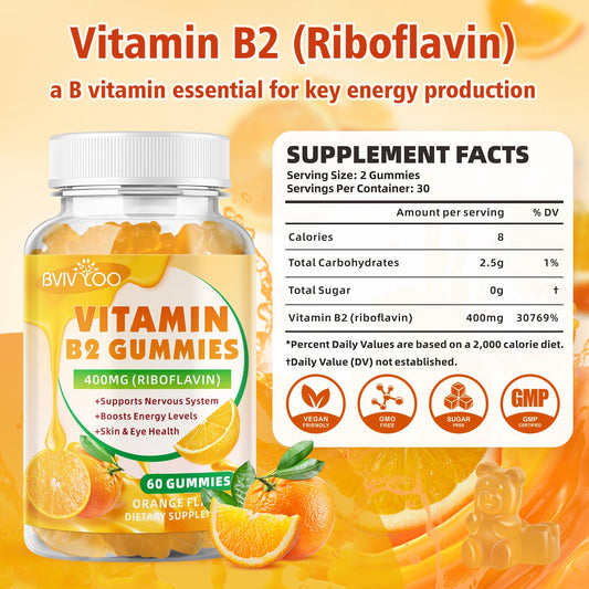BVIVLOO Vitamin B2 Gummies bottle
