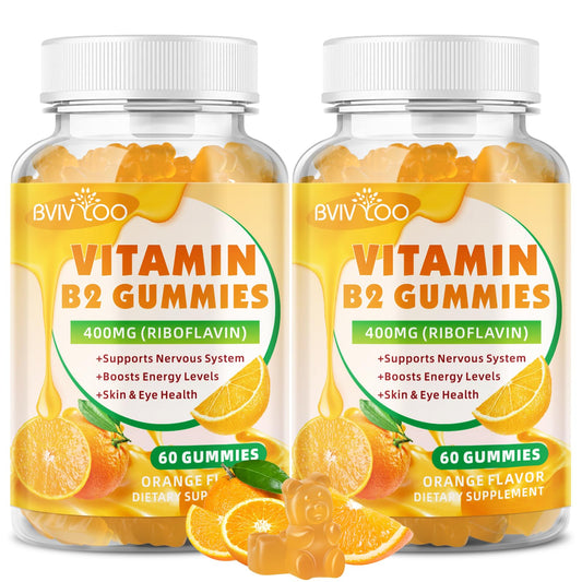 BVIVLOO Vitamin B2 Gummies 2-pack front label