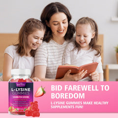 60-count bottle packaging of BVIVLOO L-Lysine gummies