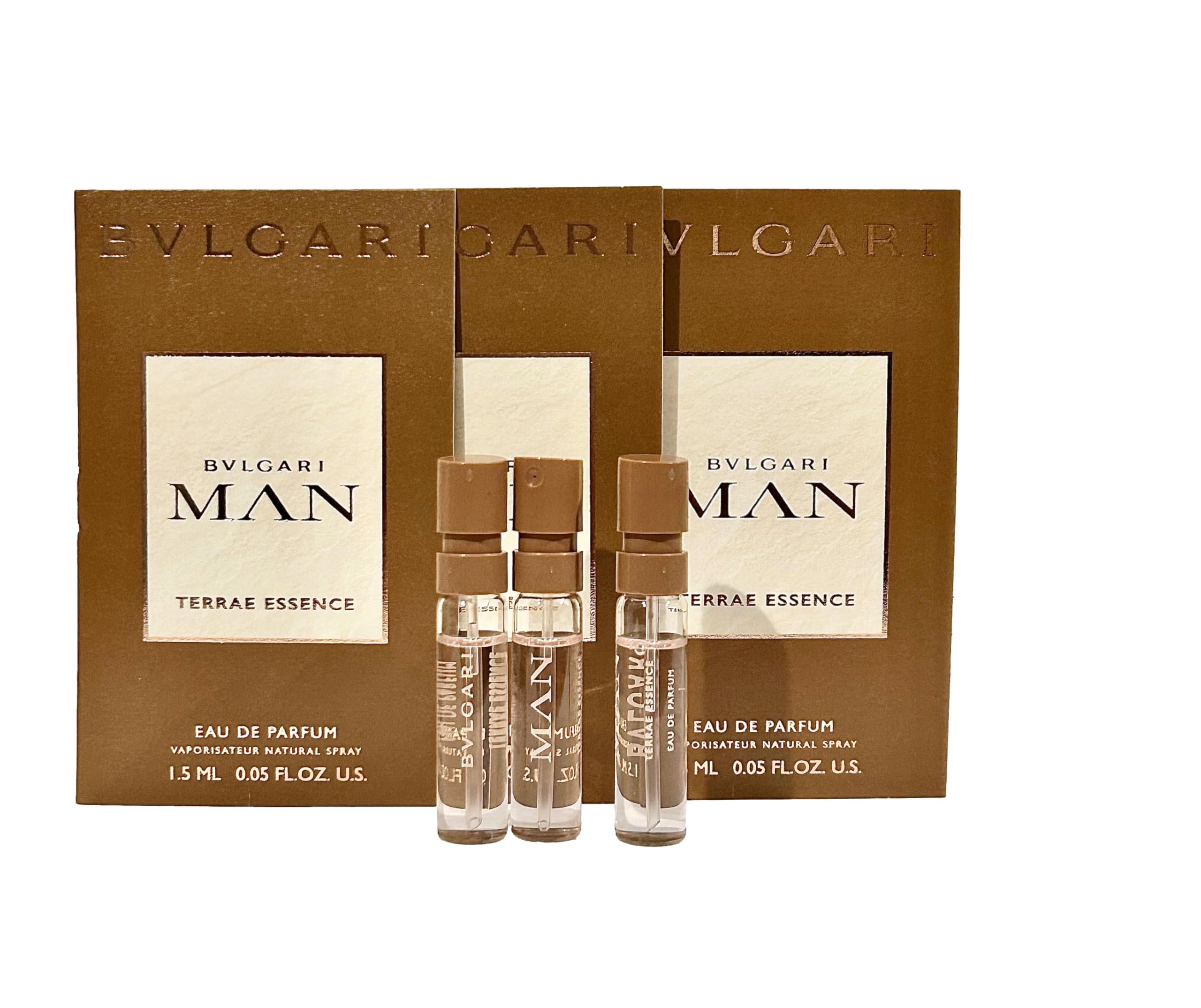 BVLGARI Man Terrae Essence vial front view for quick fragrance previews