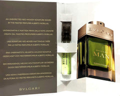 BVLGARI Man Wood Essence vial for testing scent and travel