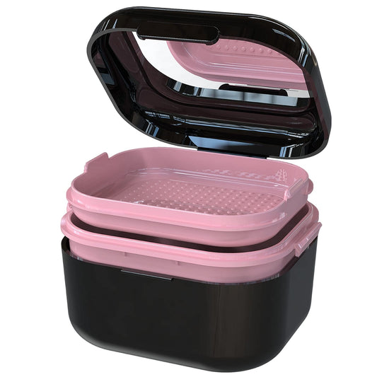 BVN Denture Bath Case with denture cup for soaking dentures