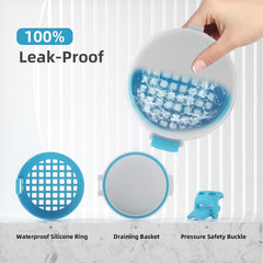 Lid with waterproof silicone seal and piggy-snouted locking clasp