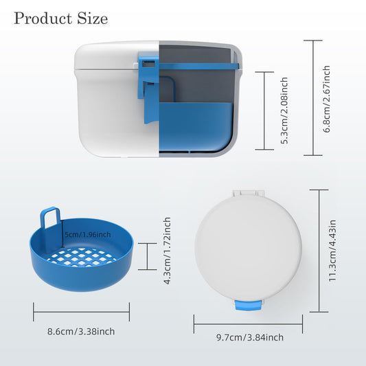 Inside view showing 250ml capacity for soaking dentures