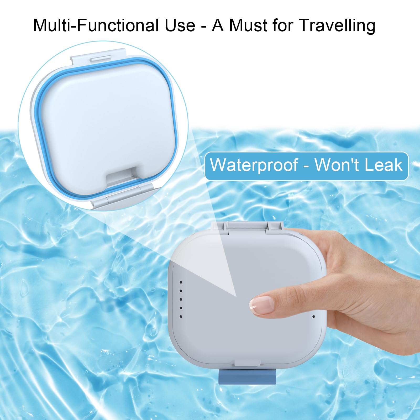 Top lid silicone waterproof ring for leak protection